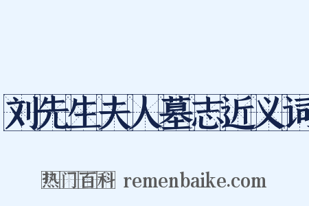 刘先生夫人墓志近义词是什么意思的图片